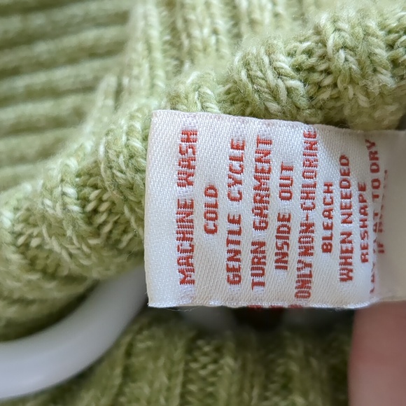 Small Sundance Ribbed Green Silk Blend Turtleneck Sweater Soft Cozy Comfy - Picture 8 of 12
